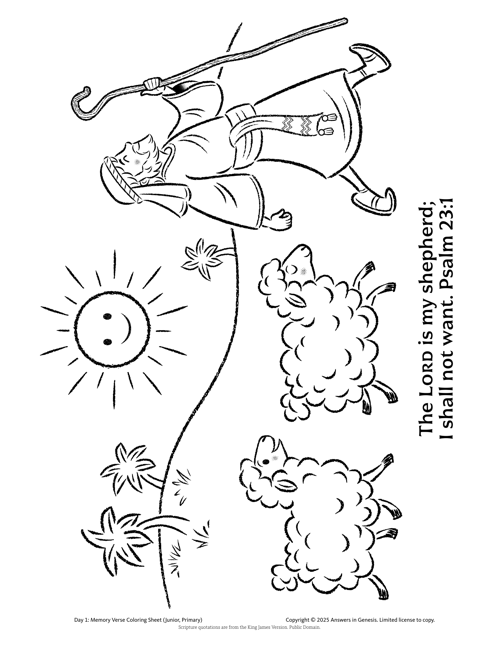 Memory Verse Coloring Sheets: Junior and Primary (KJV)