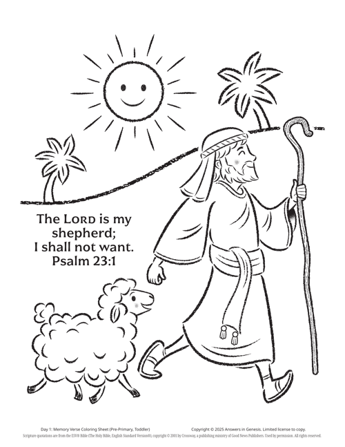 Memory Verse Coloring Sheets: Pre-Primary and Toddler (ESV)