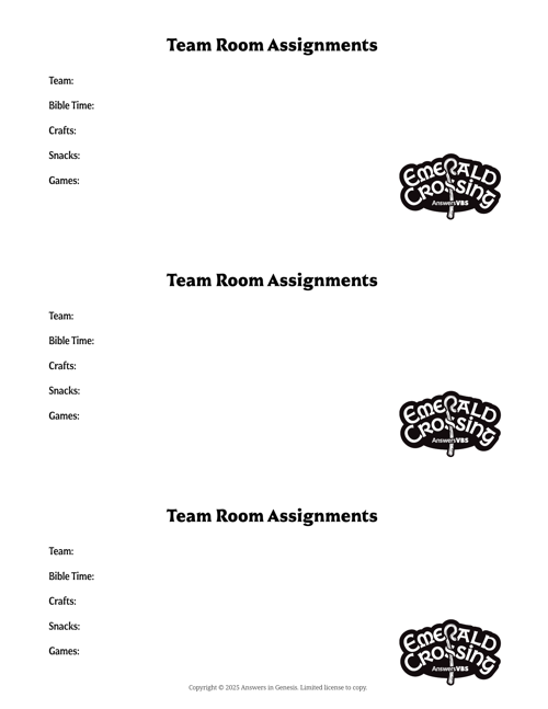 Room Assignments