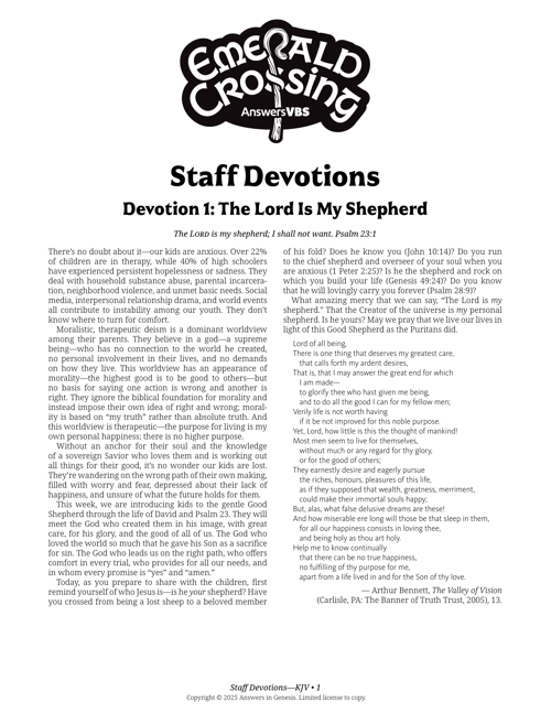 Staff Devotions (KJV)