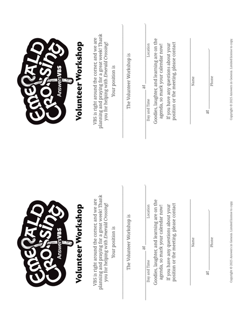 Workshop Invitation: Volunteer