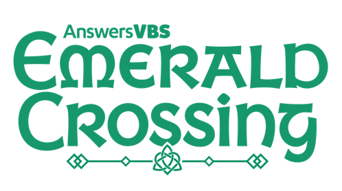 Emerald Crossing Logo: Green Celtic Knot