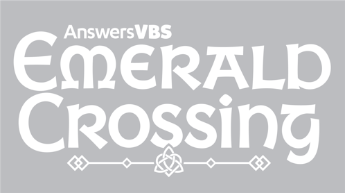 Emerald Crossing Logo: White Celtic Knot