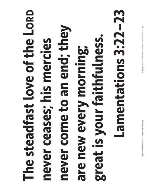 Day 5 Lamentations 3 Verses (ESV)