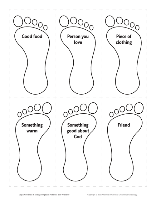 Day 5 Goodness Mercy Patterns