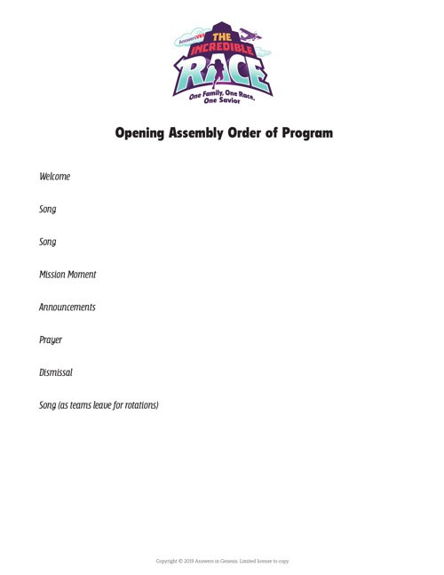 Assembly Order Of Program