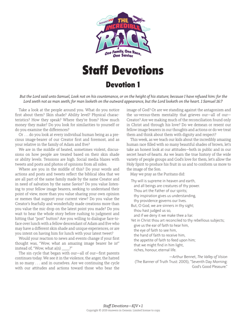 Staff Devotions Kjv