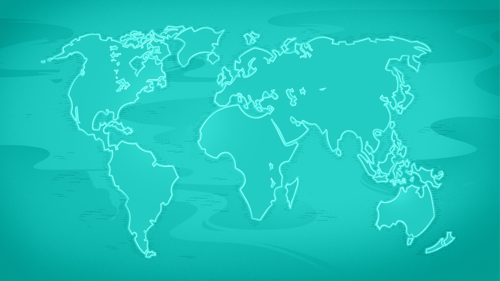 Background Slide Map Teal 1920X1080