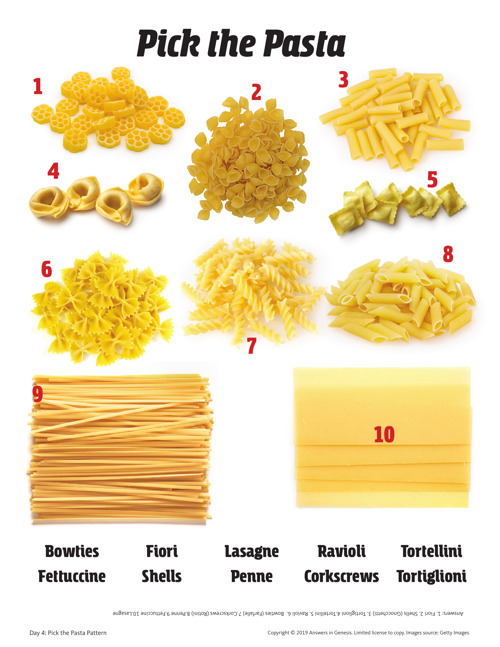 Day 4 Pick The Pasta