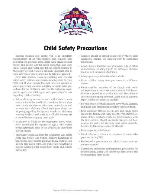 Child Safety Precautions