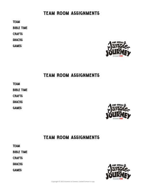 Room Assignments