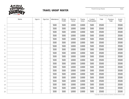 Team Roster