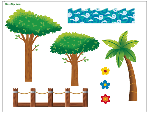 Set Clip Art Trees