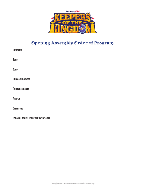 Assembly Order Of Program