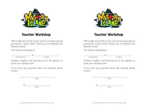 Workshop Invitation Teacher