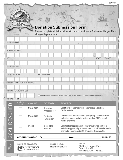 Donation Submission Form Black White