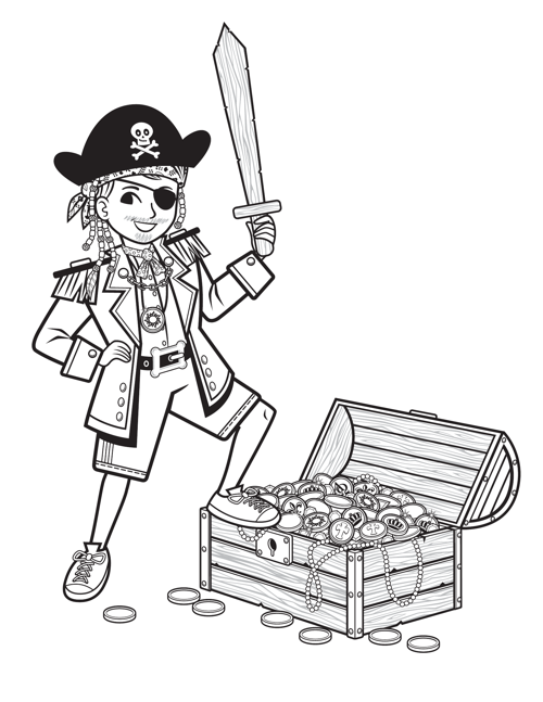 Pirate Costume With Treasure Chest