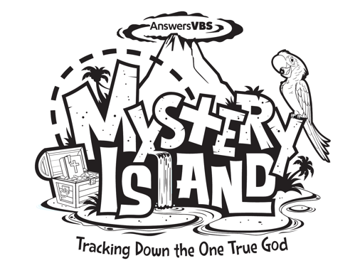 Mystery Island Logo Bw