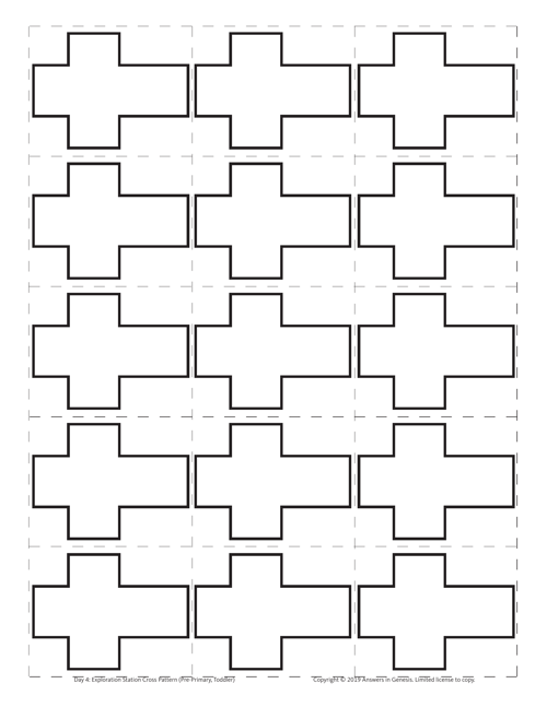 Day Four, Exploration Station Cross Pattern