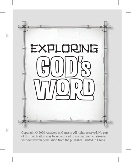 Exploring God’s Word Booklet