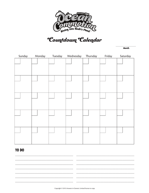 Countdown Calendar