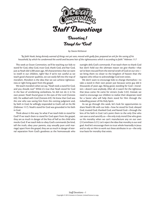 Staff Devotions