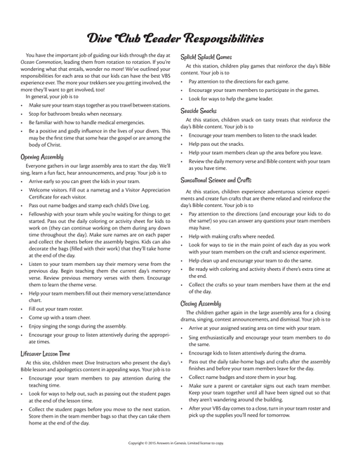 Team Leader Responsibilities