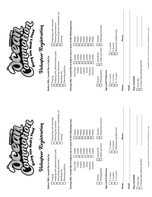 Registration Form Volunteer