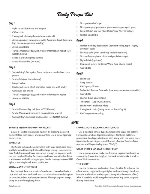 Props List