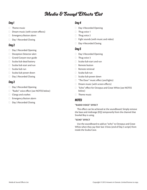  Media And Sound Effects List