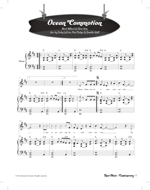 Contemporary Sheet Music