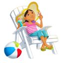Beach Snack Girl