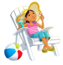 Beach Snack Girl