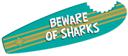 Shark Bite Surboard Teal 1