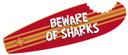 Shark Bite Surfboard Red 1