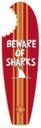 Shark Bite Surfboard Red 2
