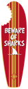 Shark Bite Surfboard Red 2