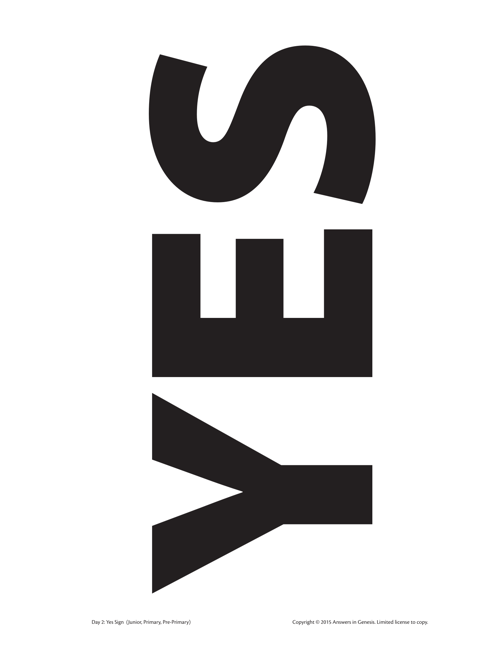 Day 2 Yes And No Signs