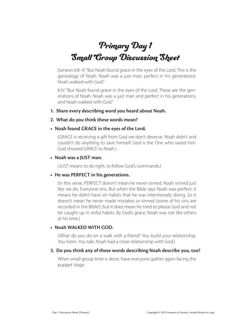 Discussion Sheets