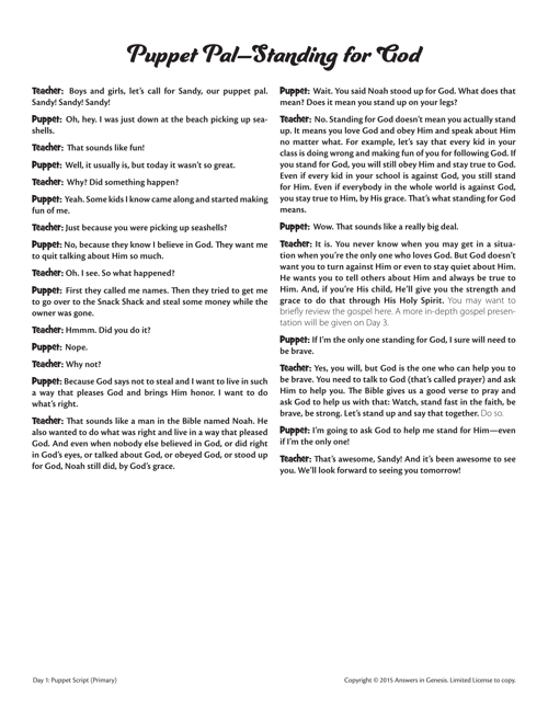 Primary Puppet Scripts