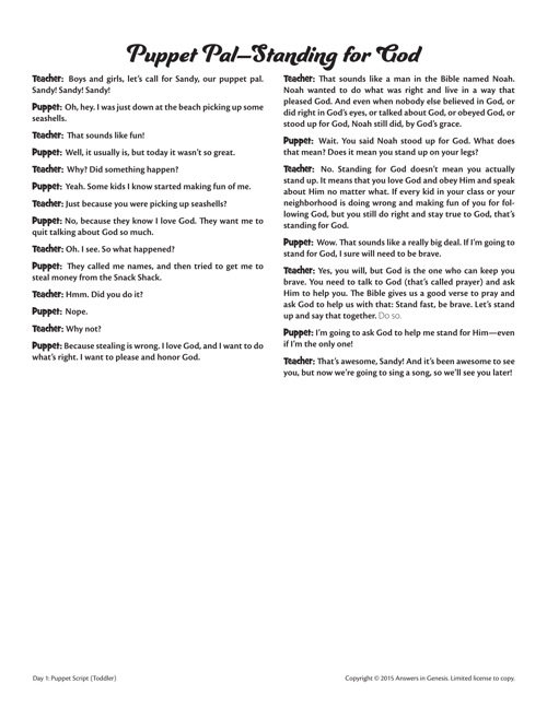 Toddler Puppet Scripts