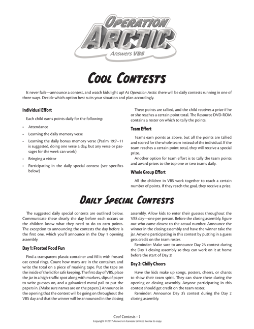 Cool Contests