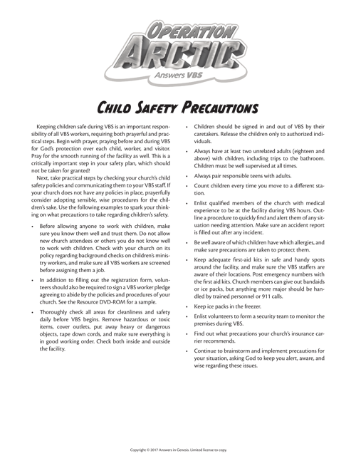 Child Safety Precautions