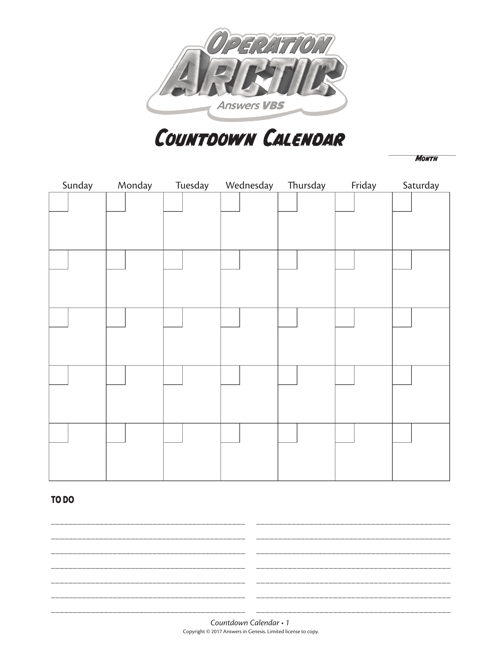 Countdown Calendar
