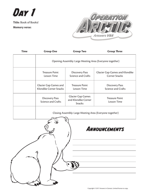Daily Schedules