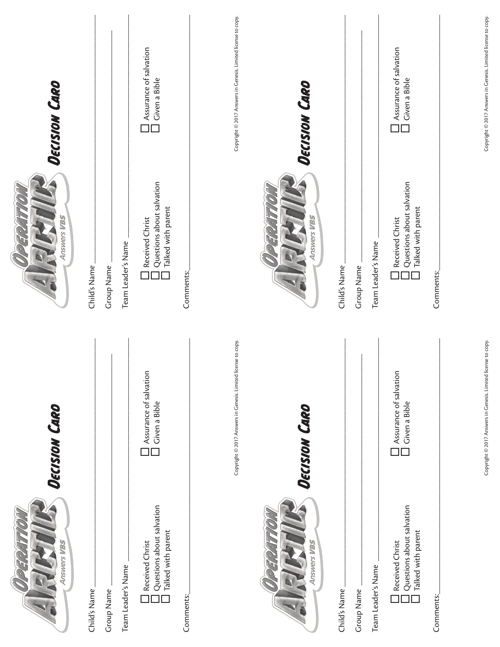 Decision Card