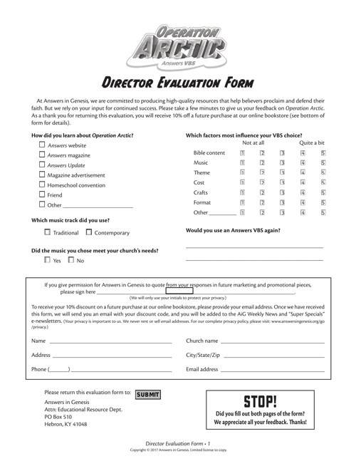 Directors Evaluation Submit By Email