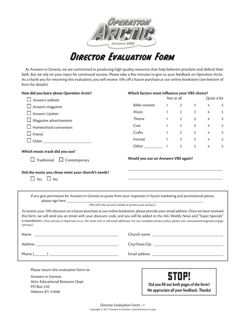 Directors Evaluation