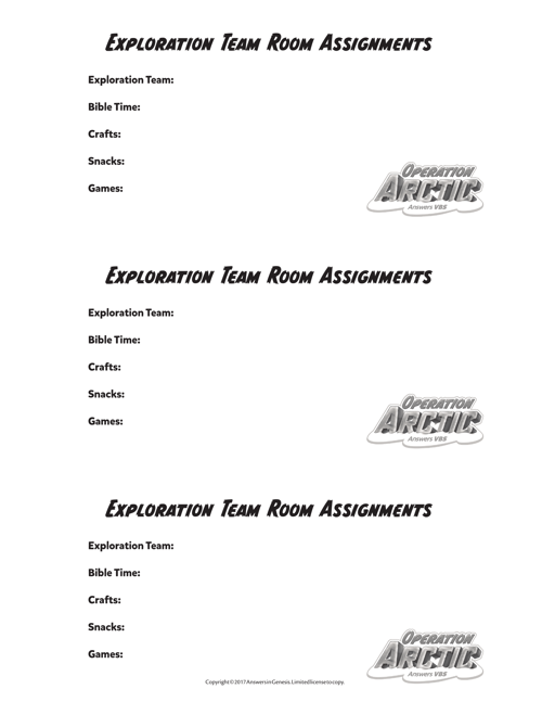 Room Assignments