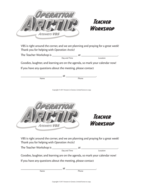 Workshop Invitation Teacher